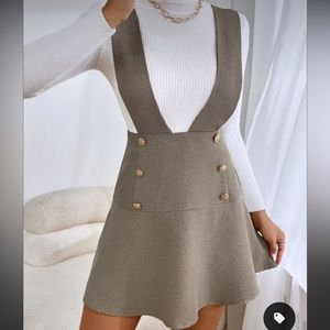 New Cute Plaid Jumper Dress